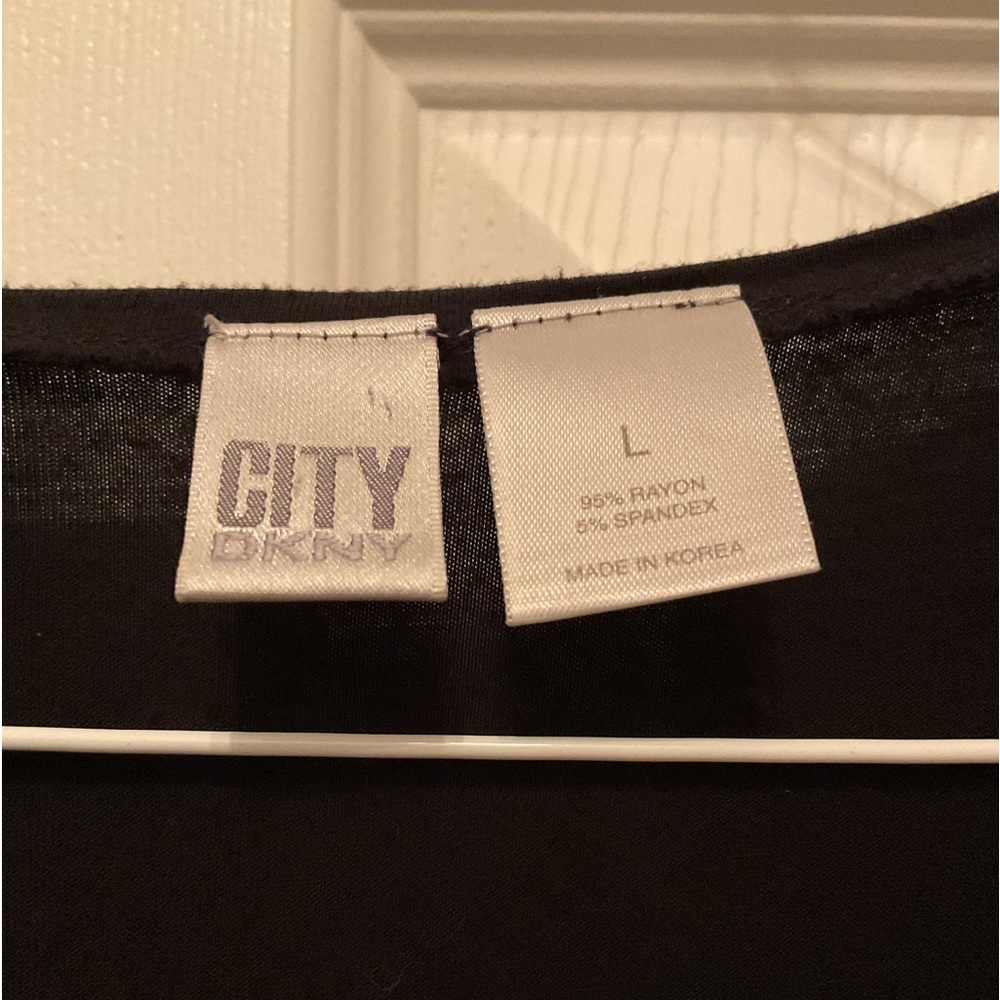 Black stretchy gathered vneck top shirt - Picture 6 of 11